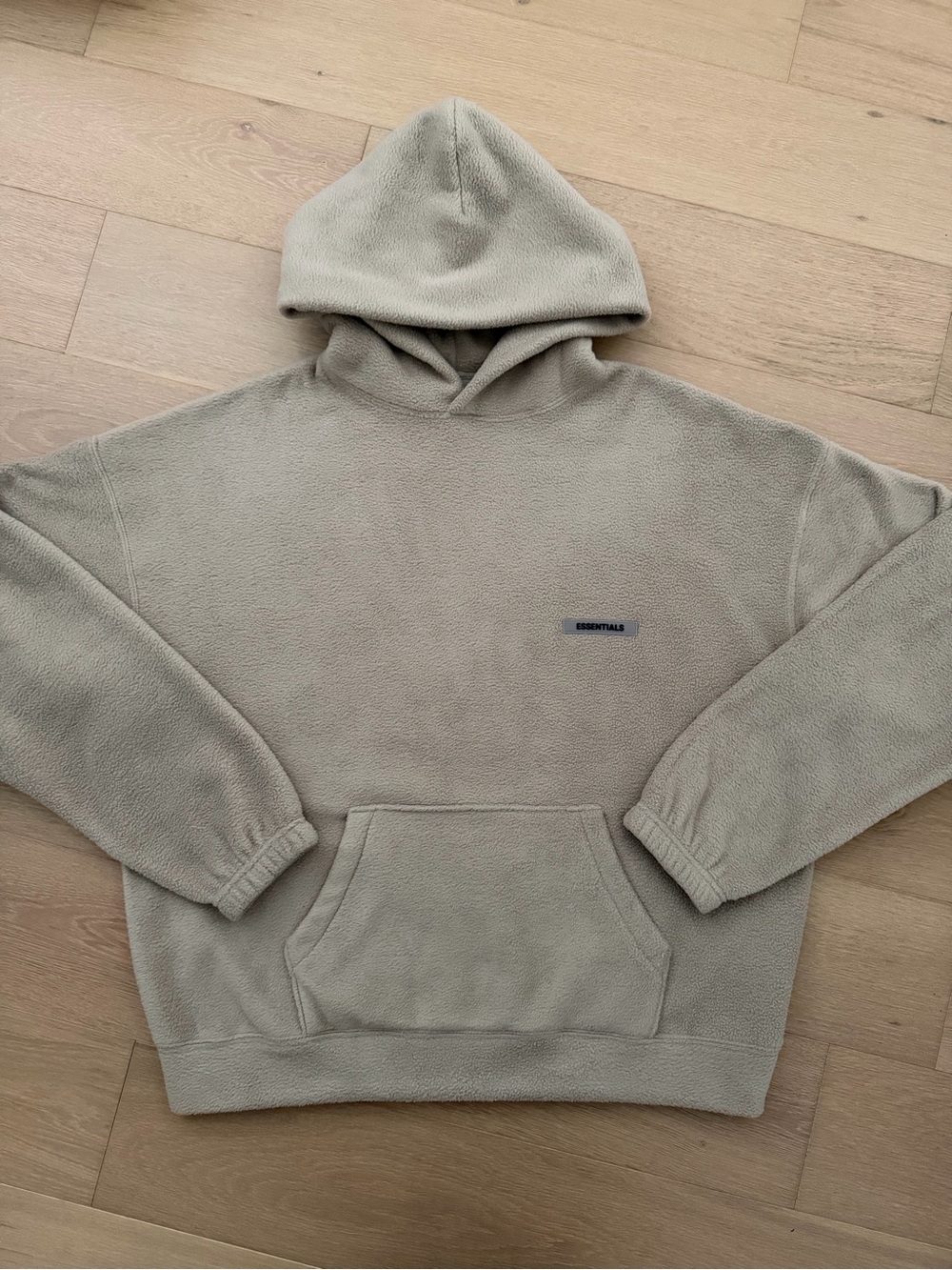 Fear of God Essentials Beige Polar Fleece Hoodie